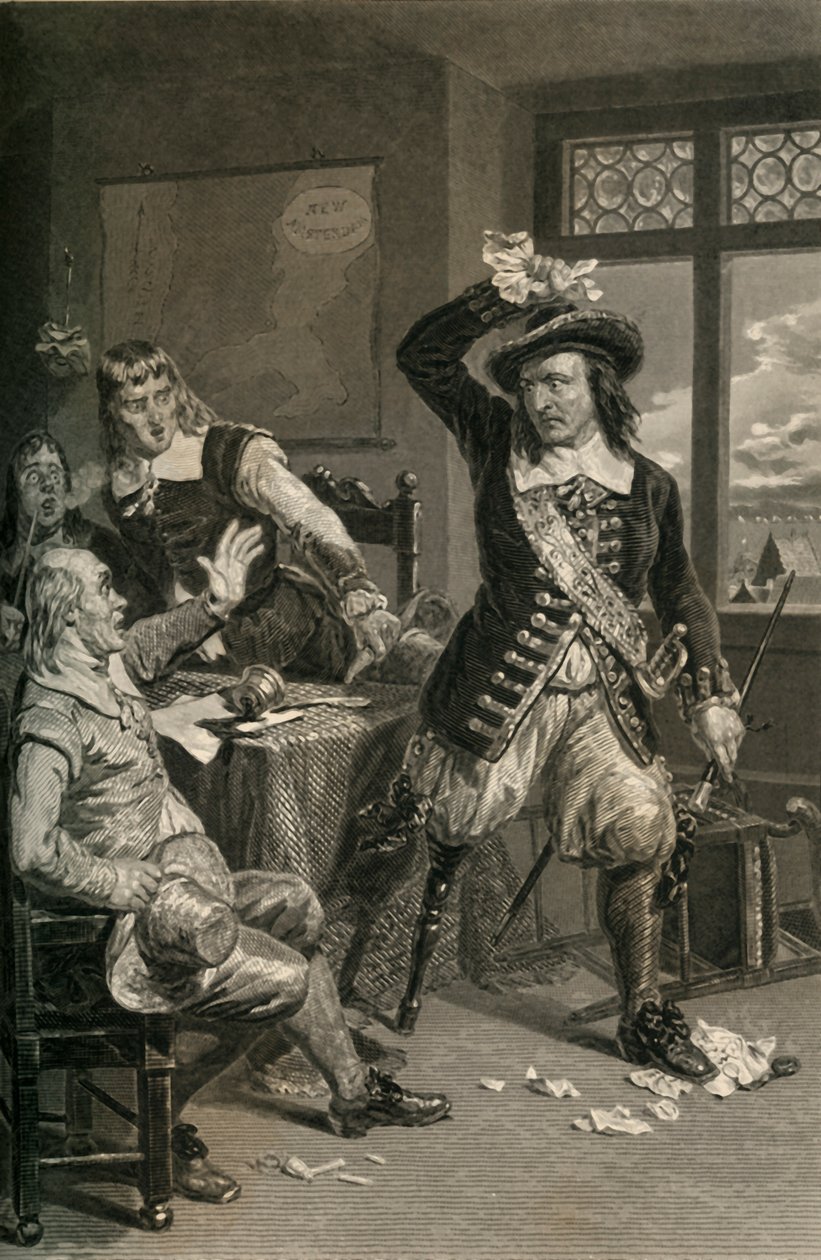 Le gouverneur Stuyvesant détruisant la convocation à se rendre, 1877 - Unbekannt