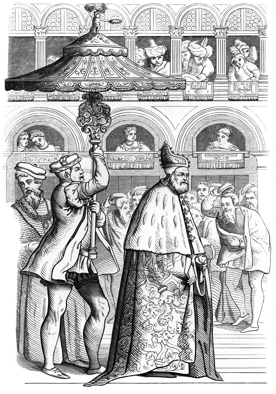Grande procession du Doge, Venise, Italie, 16ème siècle - Unbekannt