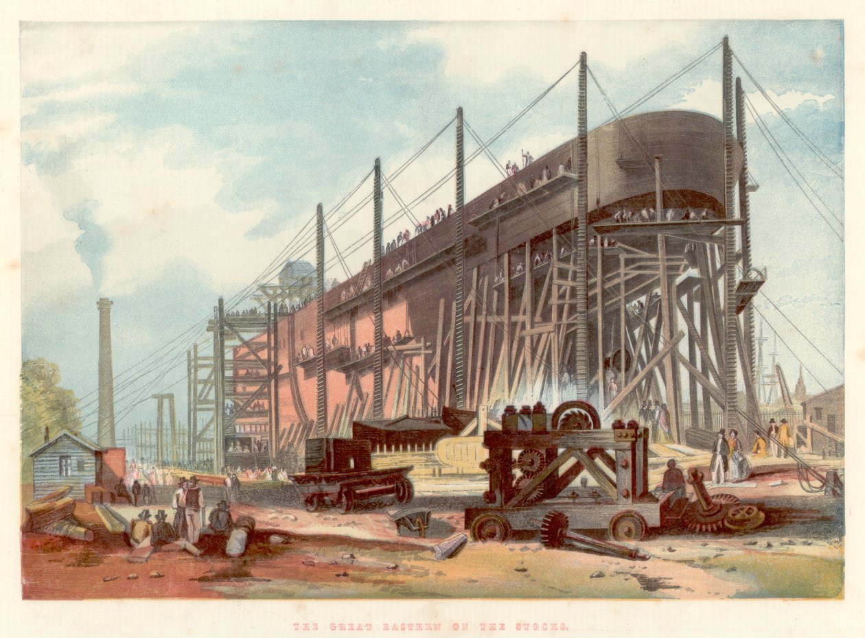 Great Eastern sur les stocks à Millwall sur la Tamise, 1857 - Unbekannt