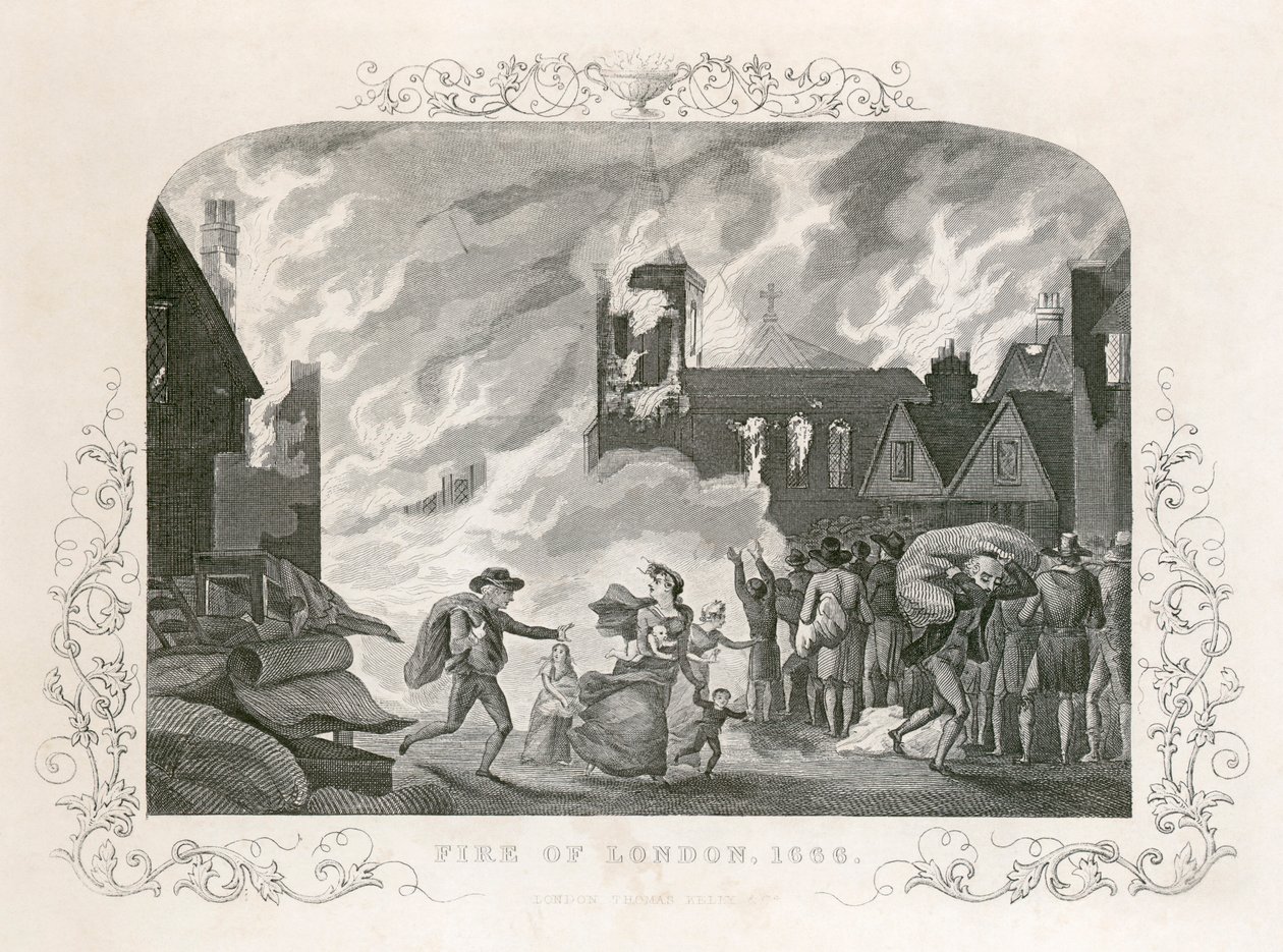 Grand Incendie de Londres, 1666, XIXe siècle - Unbekannt