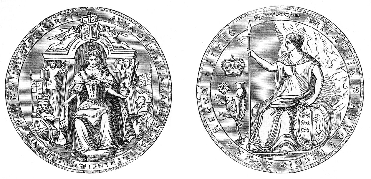 Grand Sceau de la reine Anne, après l