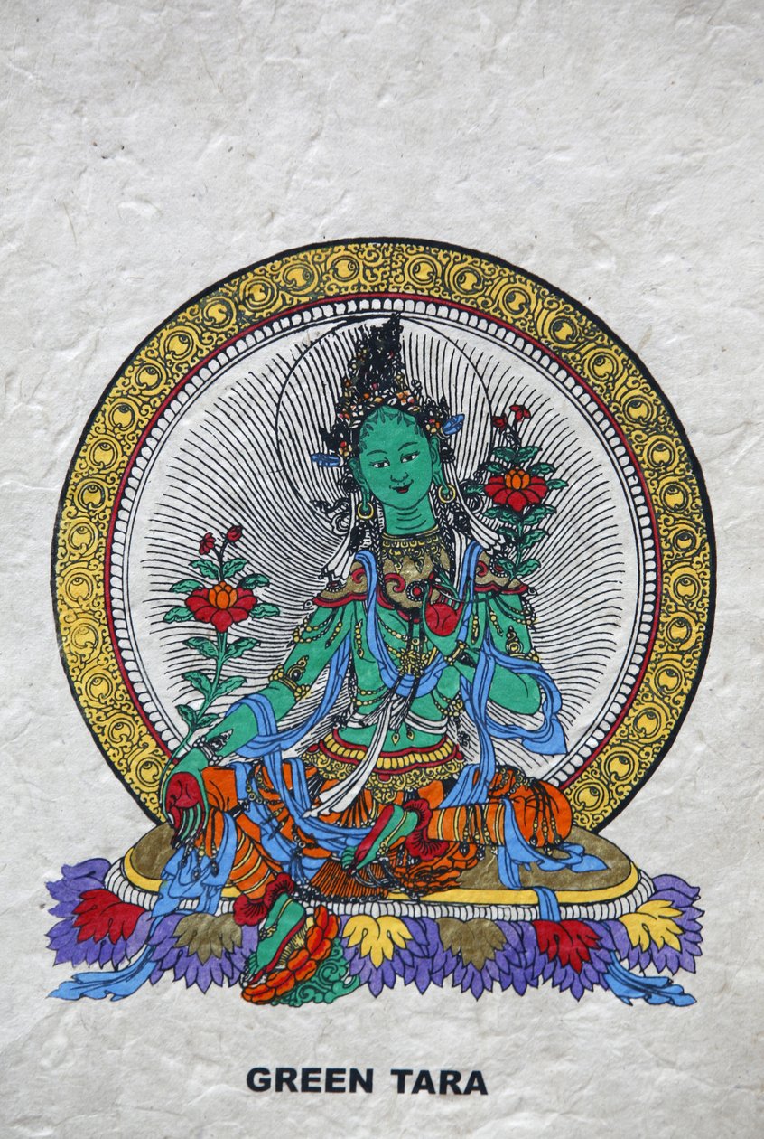 Tara Verte, symbole bouddhiste de la prospérité. Monastère de Kopan, Bhaktapur, Népal - Unbekannt