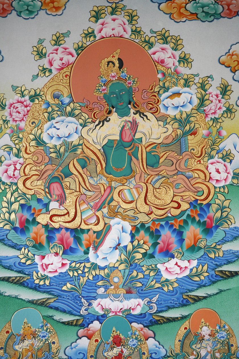 Tara verte, symbole de prospérité. Monastère de Kopan, Katmandou, Népal - Unbekannt