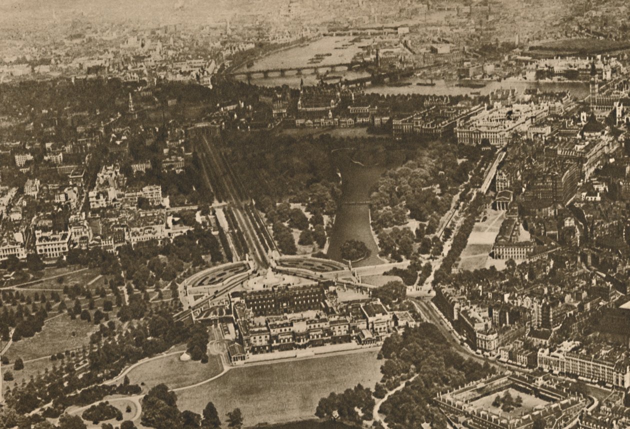 Bois verts par les eaux de Westminster : partie du manoir de Hyde sous l