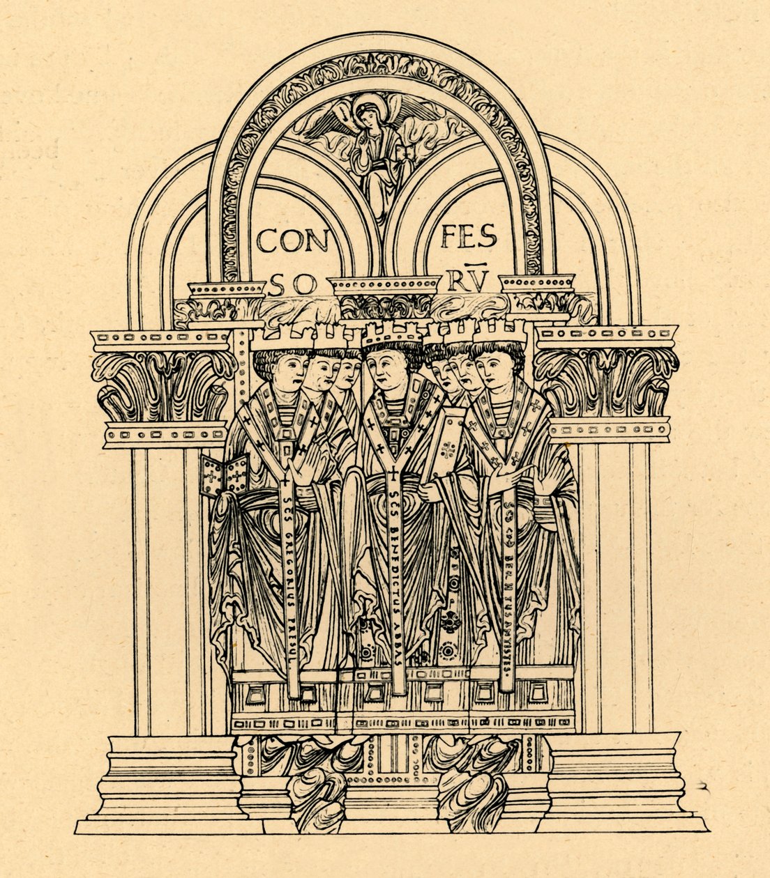 Grégoire le Grand, Saint Benoît et Saint Cuthbert, 1908 - Unbekannt