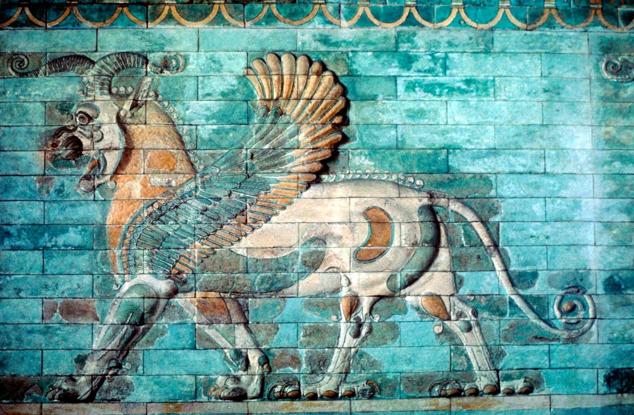 Relief de griffon-lion en briques émaillées, période achéménide, Perse antique, 530-330 av. J.-C. - Unbekannt