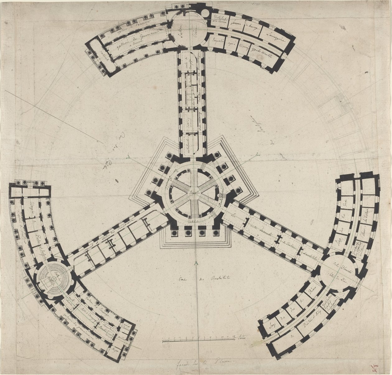 Plan au sol pour une Académie des Beaux-Arts - Unbekannt