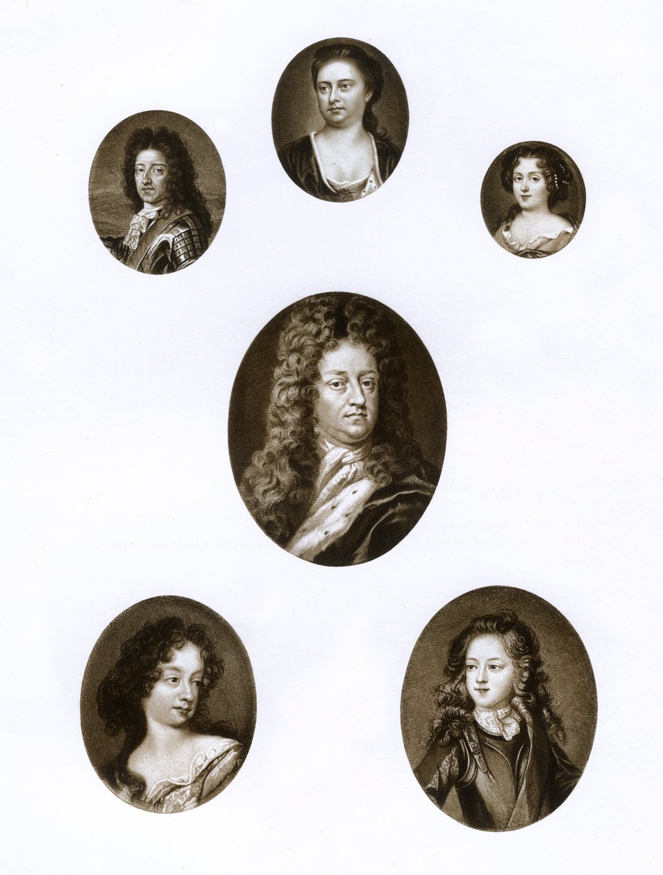 Groupe de portraits royaux, fin XVIIe - début XVIIIe siècle 1906 - Unbekannt