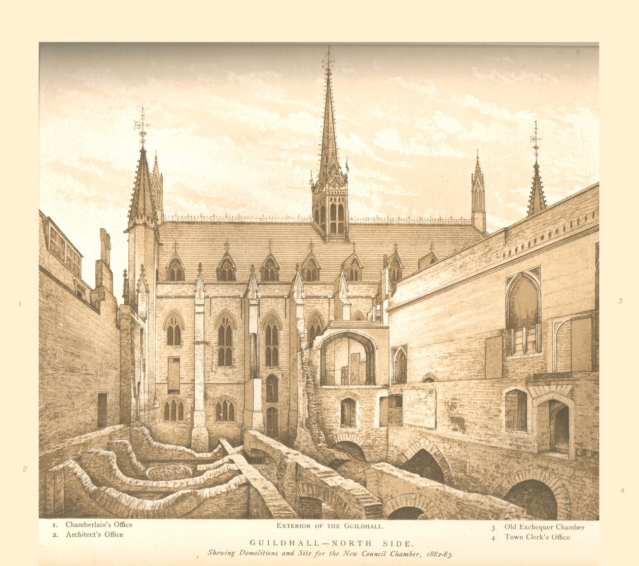 Guildhall côté nord, 1882-83, 1886 - Unbekannt