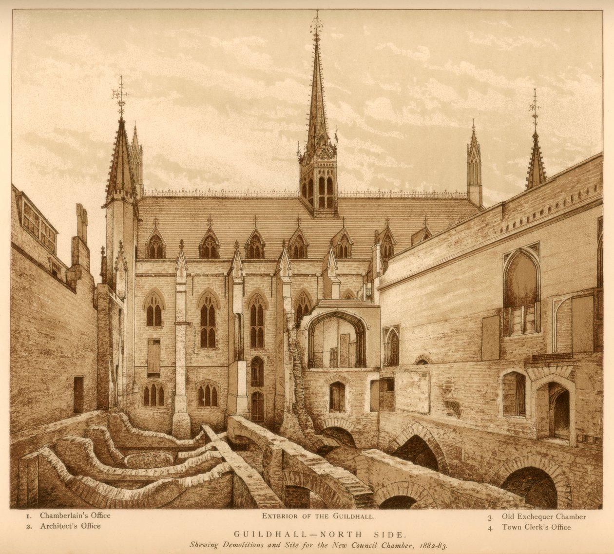 Guildhall côté nord, Cité de Londres - Unbekannt