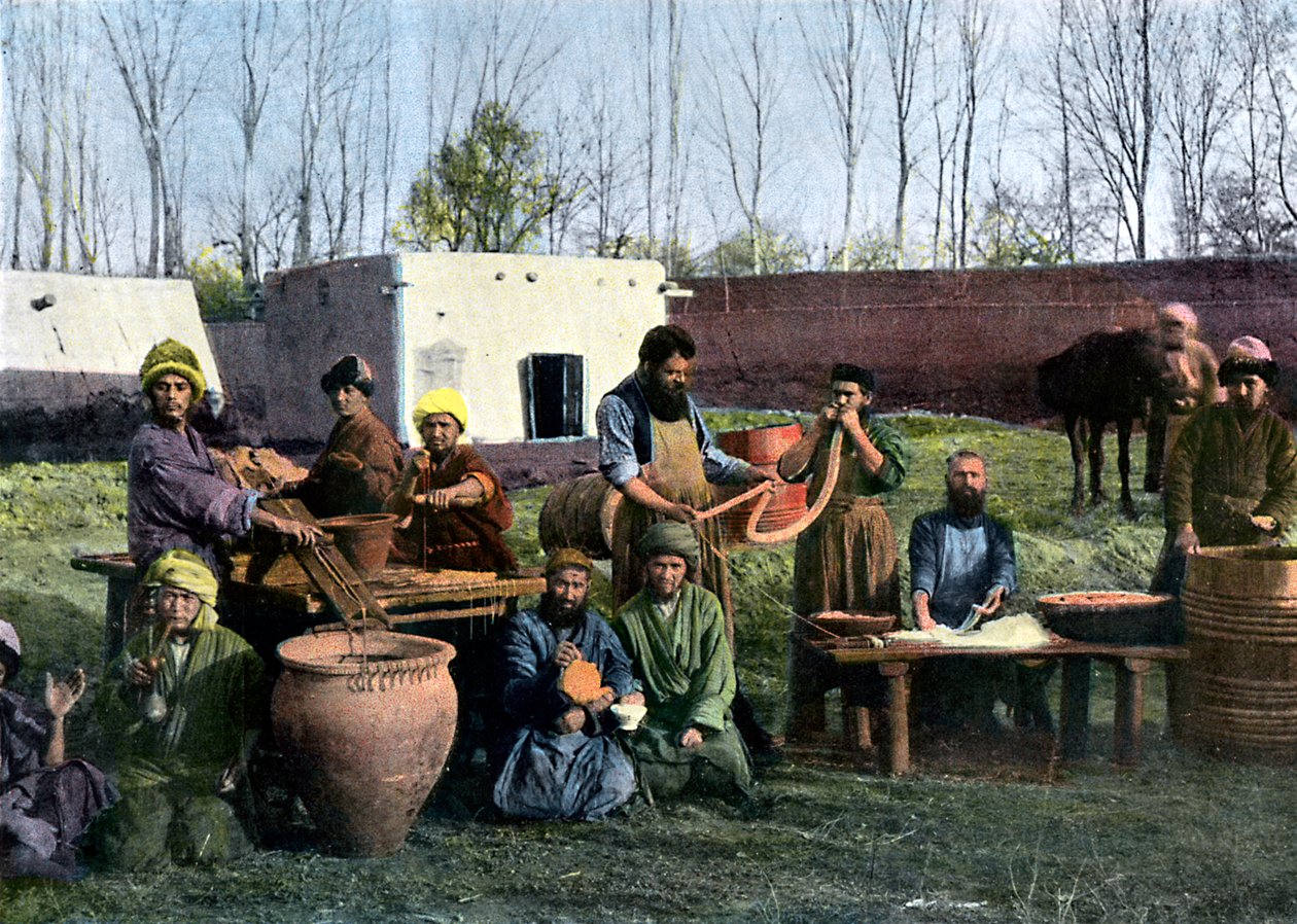Usine de traitement des intestins, Boukhara, Ouzbékistan, vers 1890 - Unbekannt