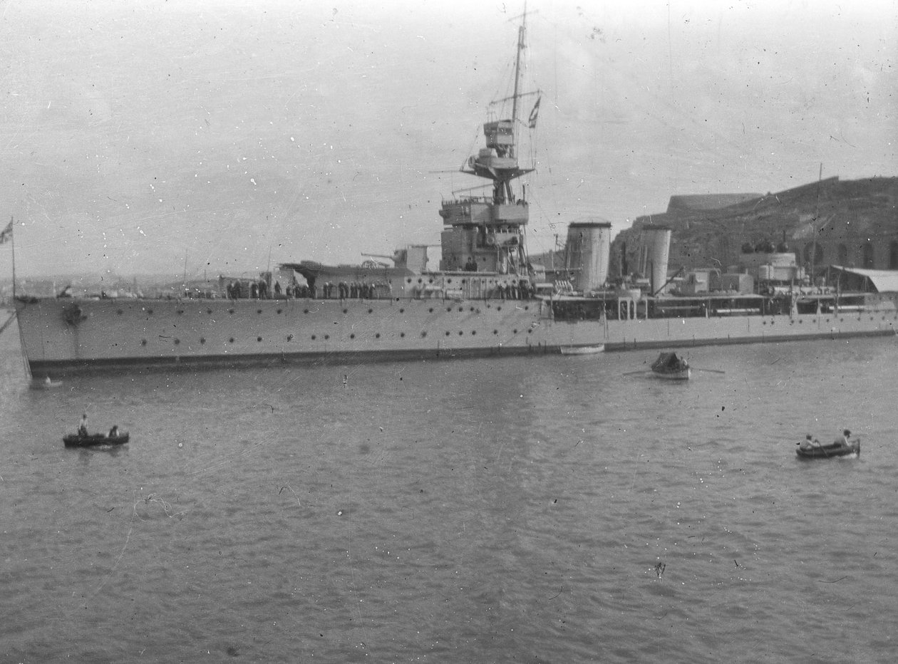 HMS Cardiff, croiseur léger de classe C britannique, Malte, vers 1920 - Unbekannt