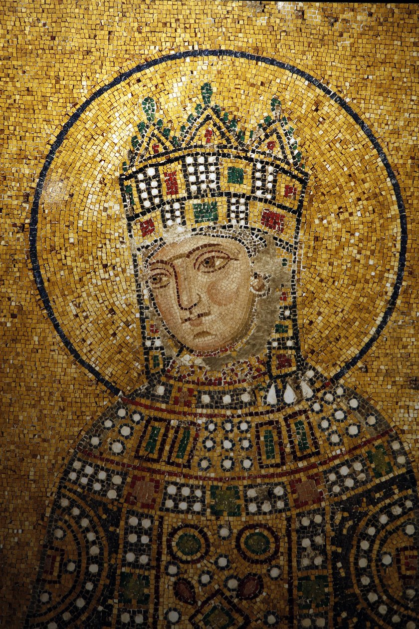 (détail) Mosaïque de Sainte-Sophie : Impératrice Zoé, Istanbul, Turquie - Unbekannt