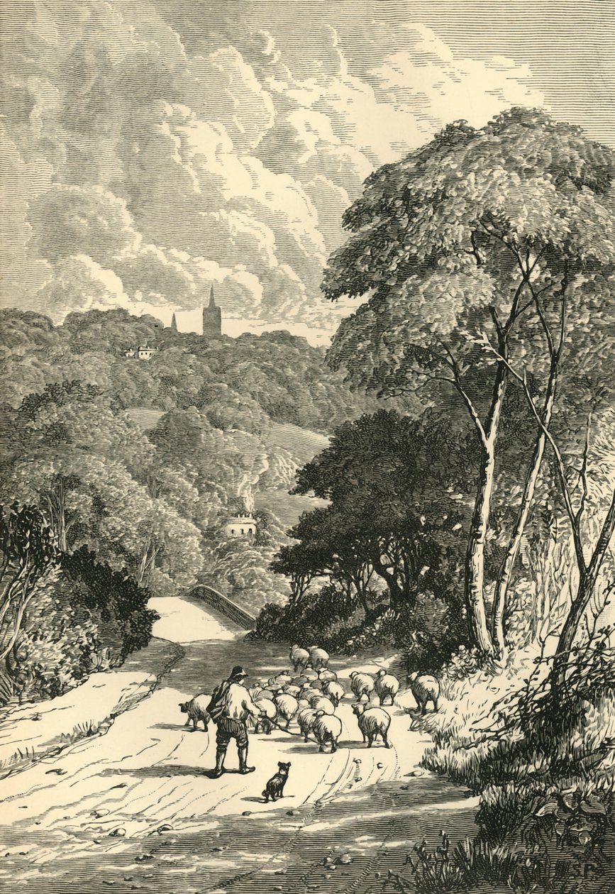 Hampstead, depuis la route de Kilburn, vers 1876 - Unbekannt