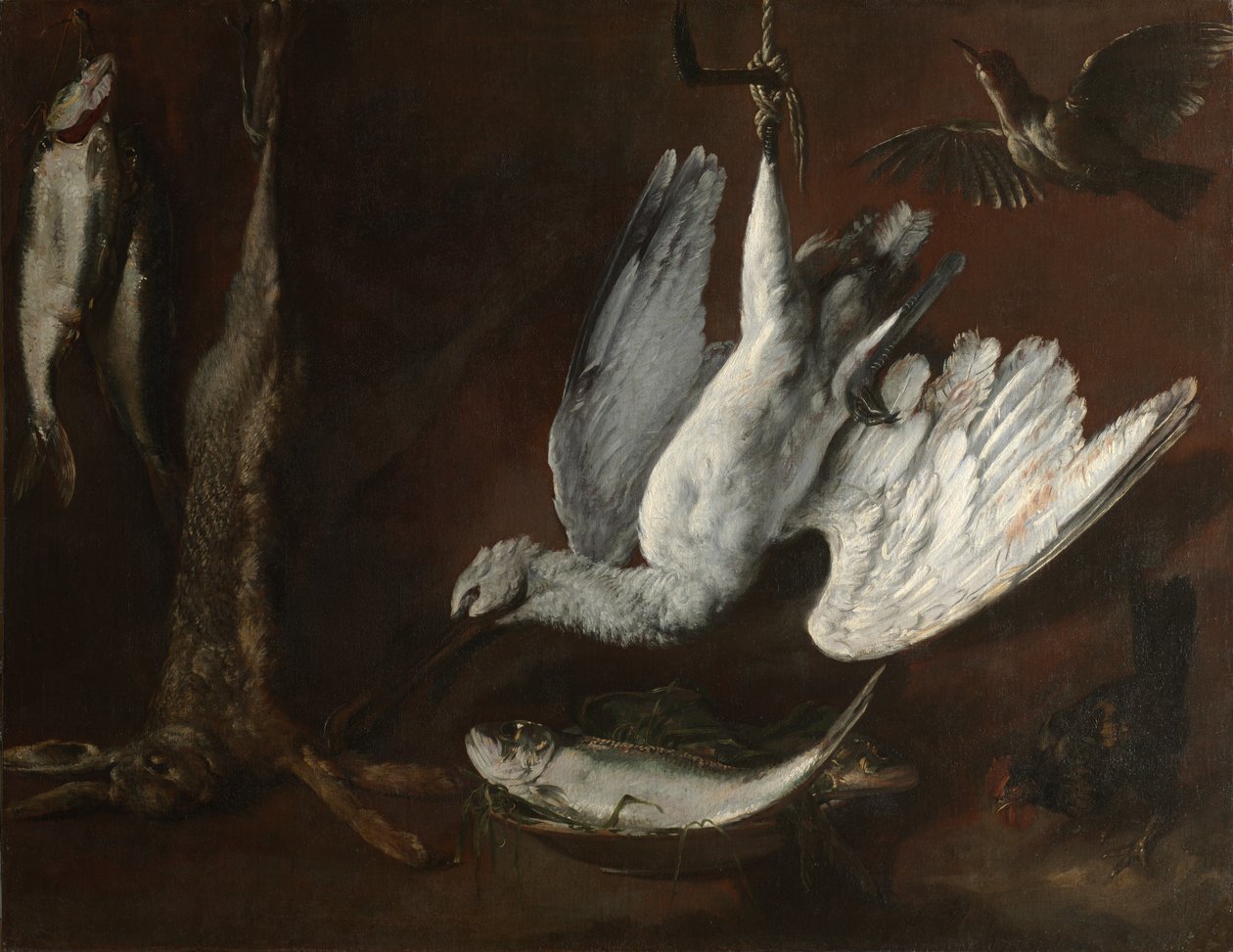 Lièvre, spatule et poisson, milieu des années 1600 - Unbekannt