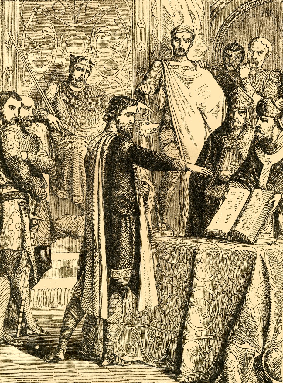 Harold jurant de maintenir le droit du duc de Normandie au trône d