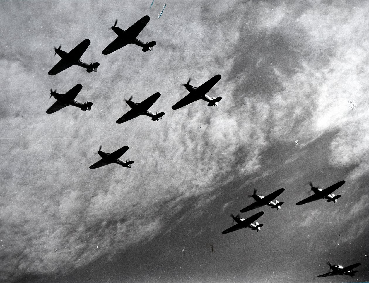 Hawker Hurricanes volant en formation, Bataille d