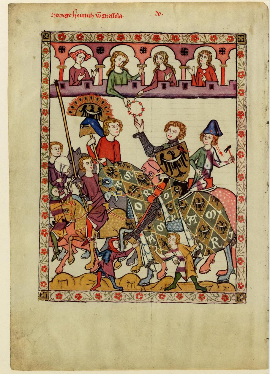 Henri IV Probus, duc de Silésie-Wrocław du Codex Manesse, entre 1305 et 1340 - Unbekannt