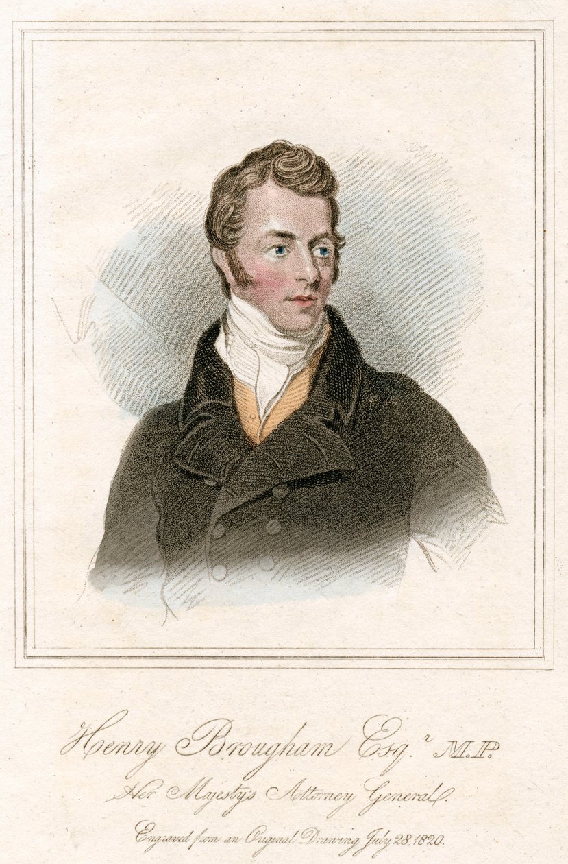 Henry Peter Brougham, 1er baron Brougham et Vaux, avocat et homme politique écossais, vers 1820 - Unbekannt