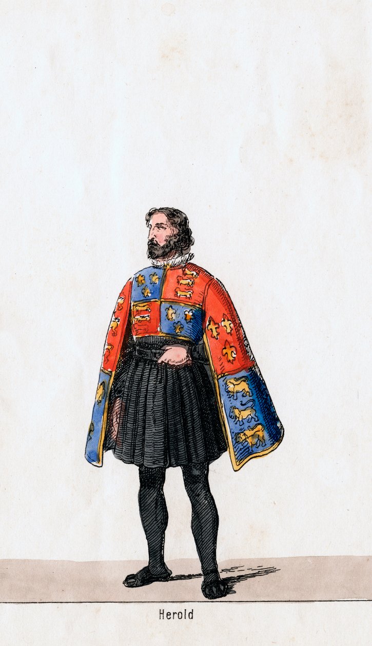 Héraut, costume pour la pièce de Shakespeare, Henri VIII, 19e siècle - Unbekannt
