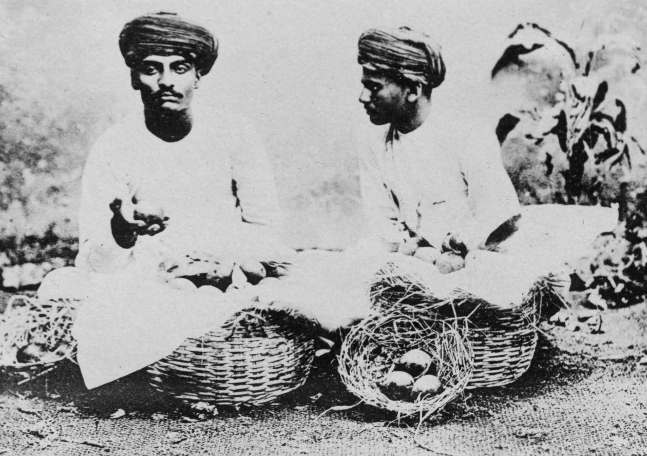 Vendeurs de fruits hindous, Inde, 20ème siècle - Unbekannt