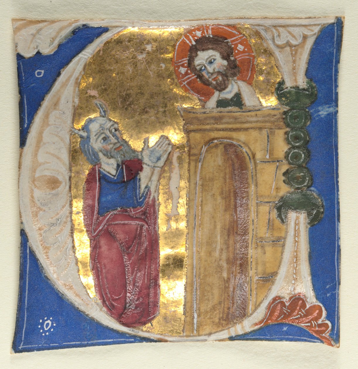 Initiale historiée U extraite d