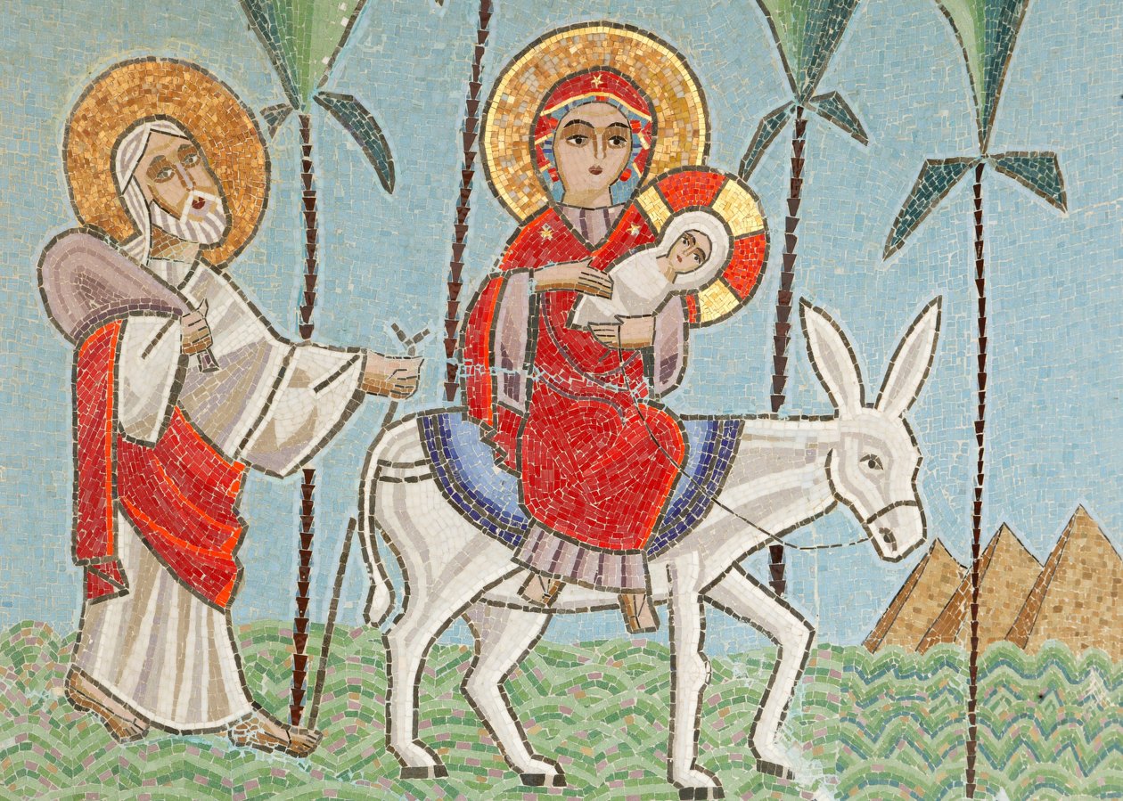 Sainte Vierge et Saint Jean, monastère copte de Kame : La Sainte Famille, Égypte - Unbekannt