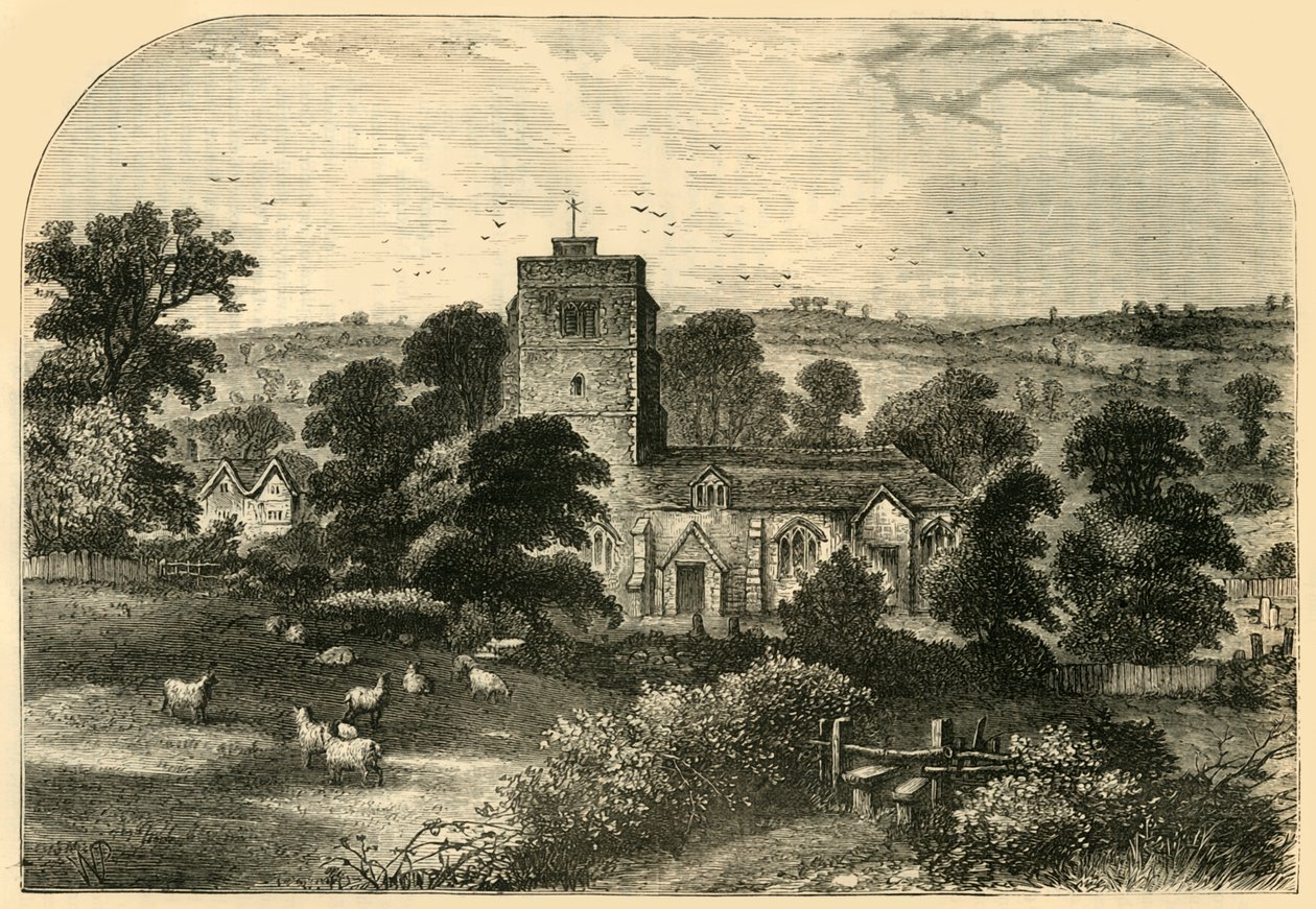 Église de Hornsey en 1750, vers 1876 - Unbekannt