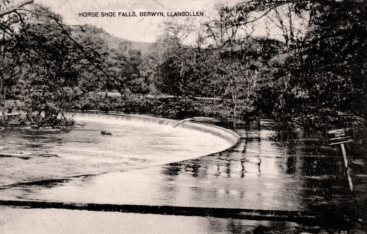 Chutes de Horseshoe sur la rivière Dee, près de Llangollen, Pays de Galles, début du 20ème siècle - Unbekannt