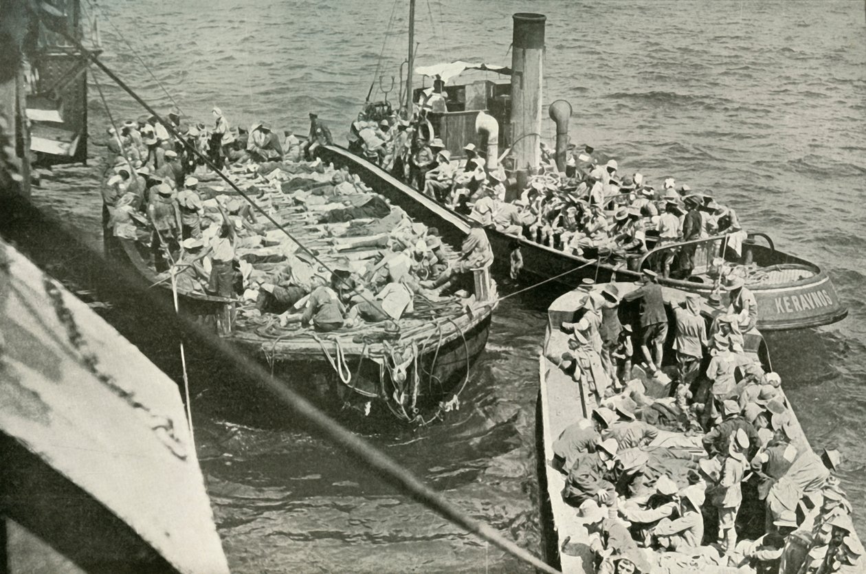 Comment les blessés étaient transportés vers les navires-hôpitaux, 1919 - Unbekannt