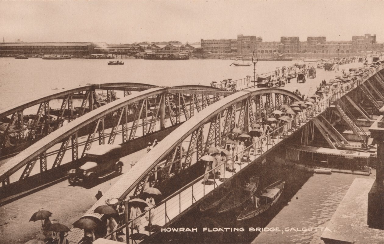 Pont flottant de Howrah, Calcutta, vers 1905 - Unbekannt