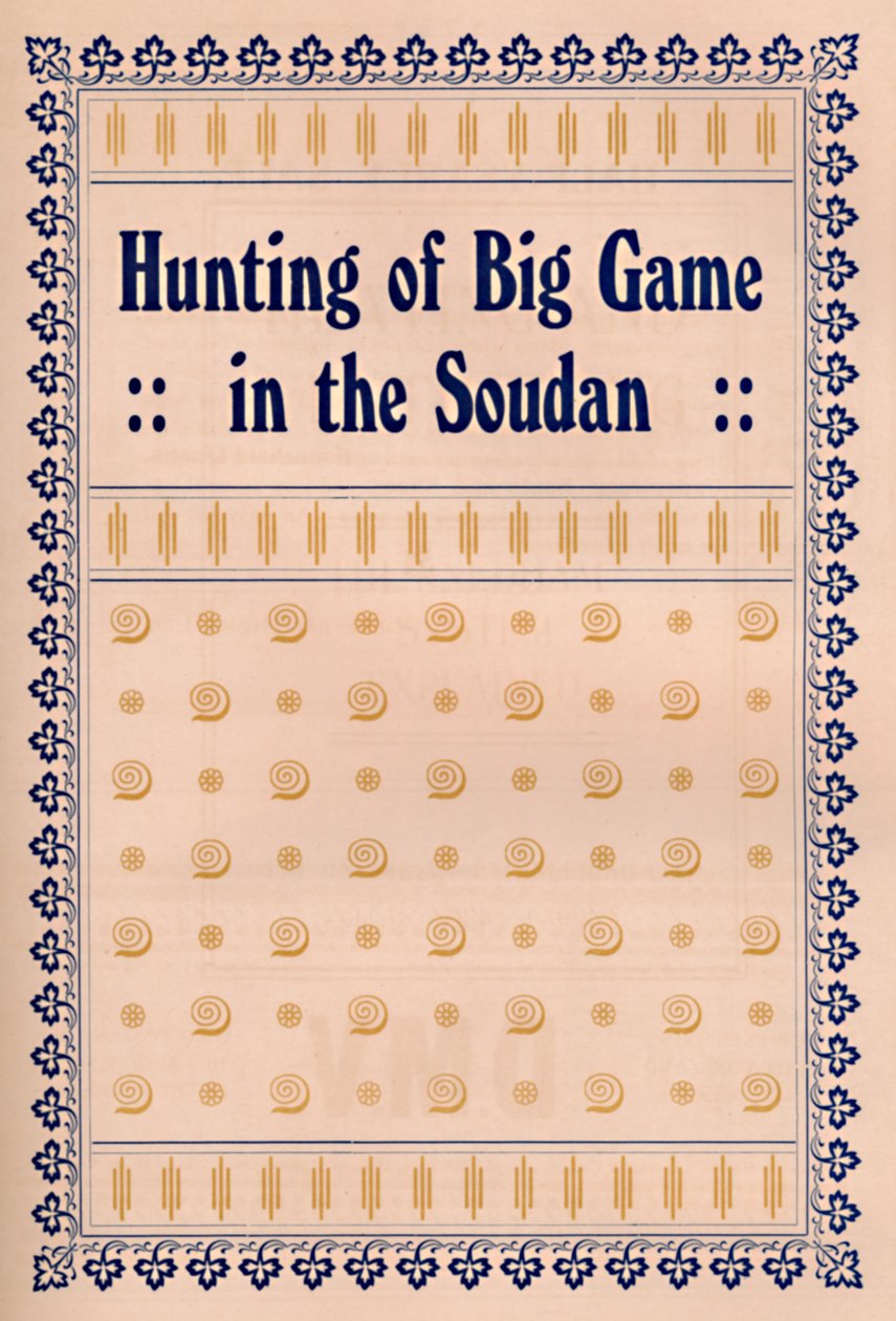 Chasse au gros gibier au Soudan, 1917 - Unbekannt