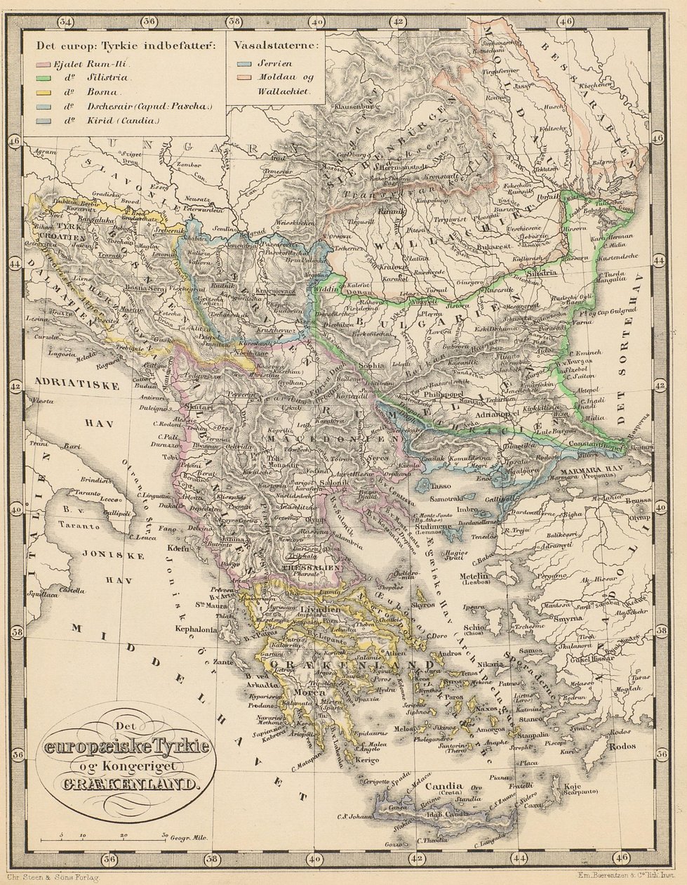 Illustration du livre Atlas over alle Jordens Dele par auteur inconnu et publié par Chr. Steen & Søn (Copenhague, 1857) - Unbekannt