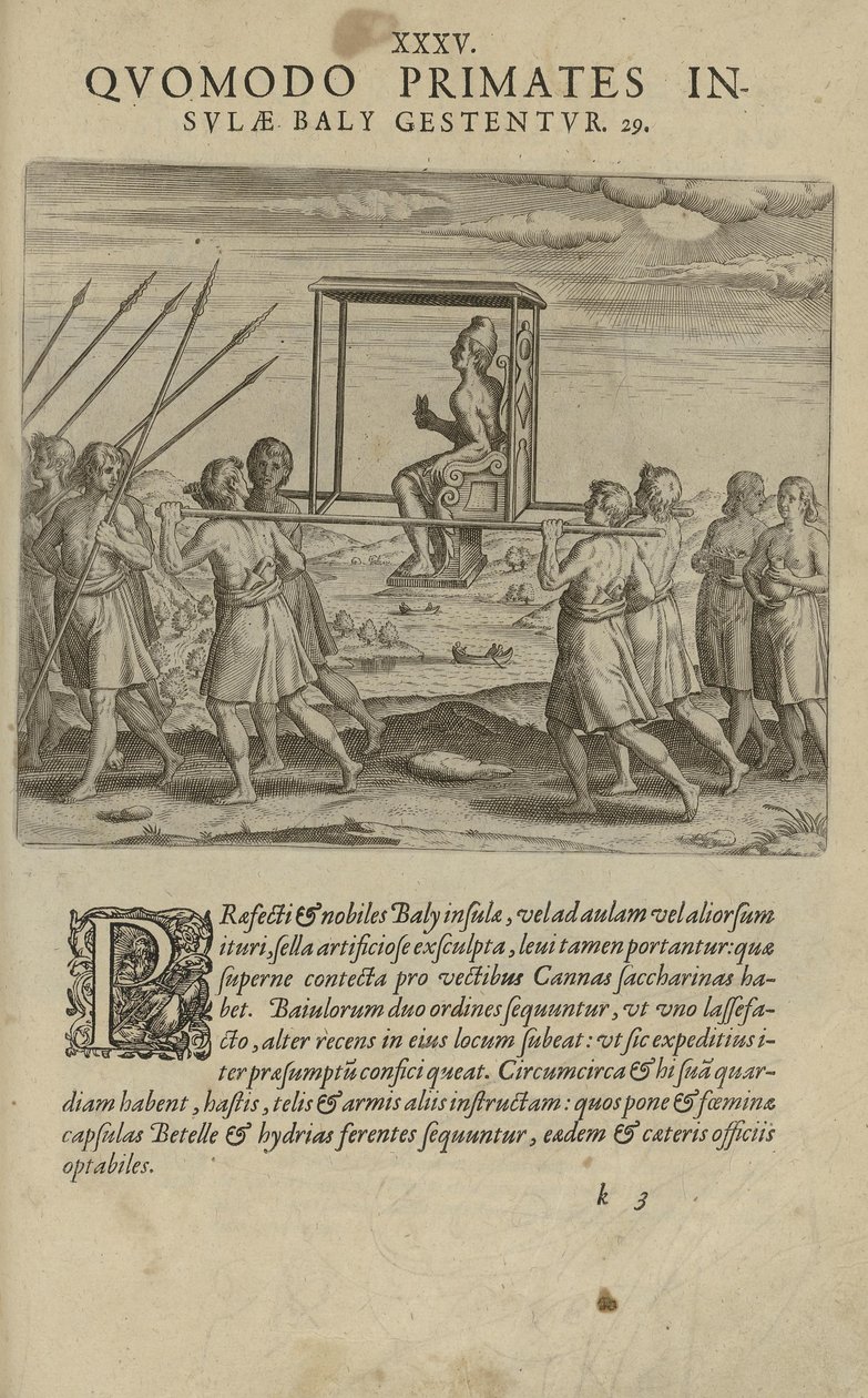 Illustration tirée du livre India Orientalis par un auteur inconnu et publié par Excudebat Matthaeus Beckerus - Unbekannt