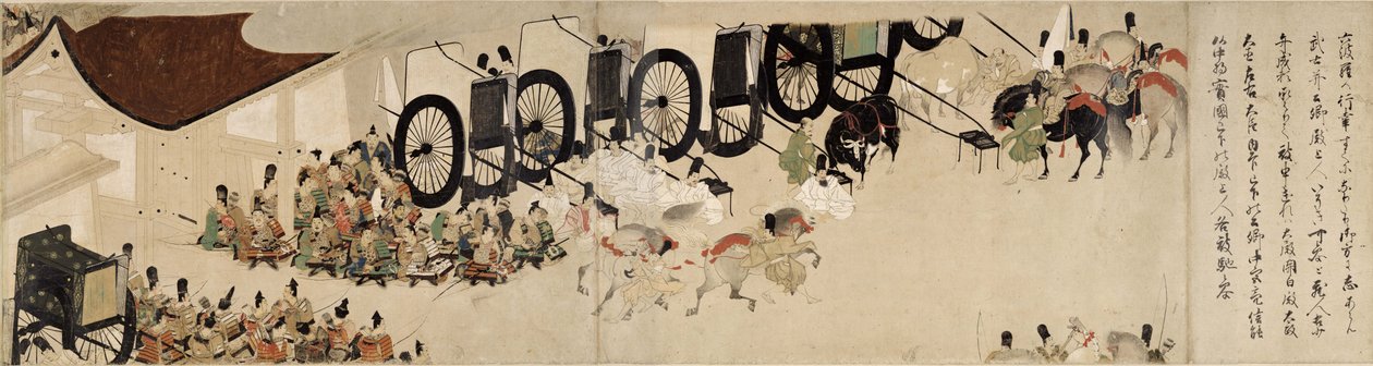Conte illustré de la guerre civile de Heiji La visite impériale à Rokuhara 6 rouleaux, 13ème siècle - Unbekannt