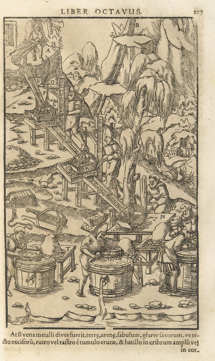 Illustration de De re metallica libri XII par Georgius Agricola, 1556 - Unbekannt