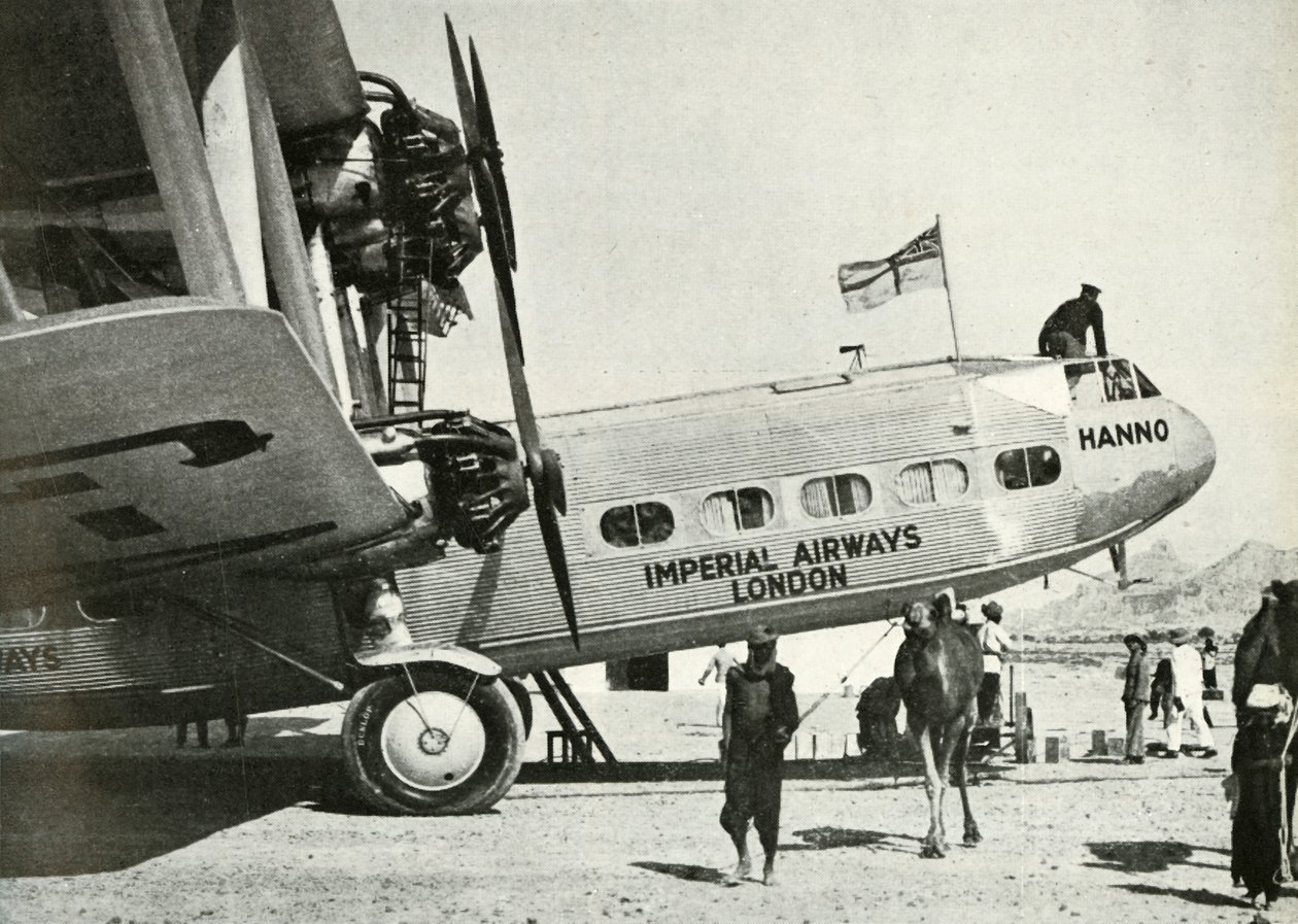 Avion biplan Handley-Page HP 42 de Imperial Airways Hanno, Gwadar, Baloutchistan, vers 1931-1940 1946 - Unbekannt
