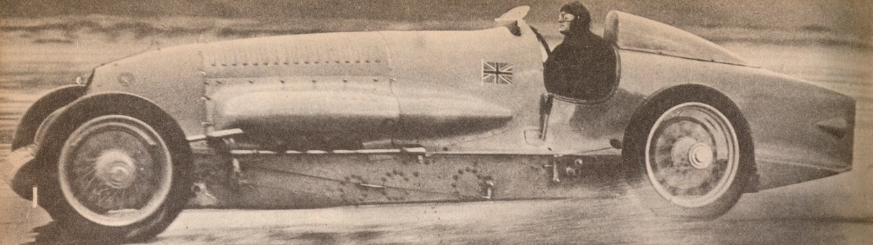 En janvier 1927, le Major Malcolm Campbell dans son célèbre Bluebird a battu le record mondial de vitesse terrestre - Unbekannt