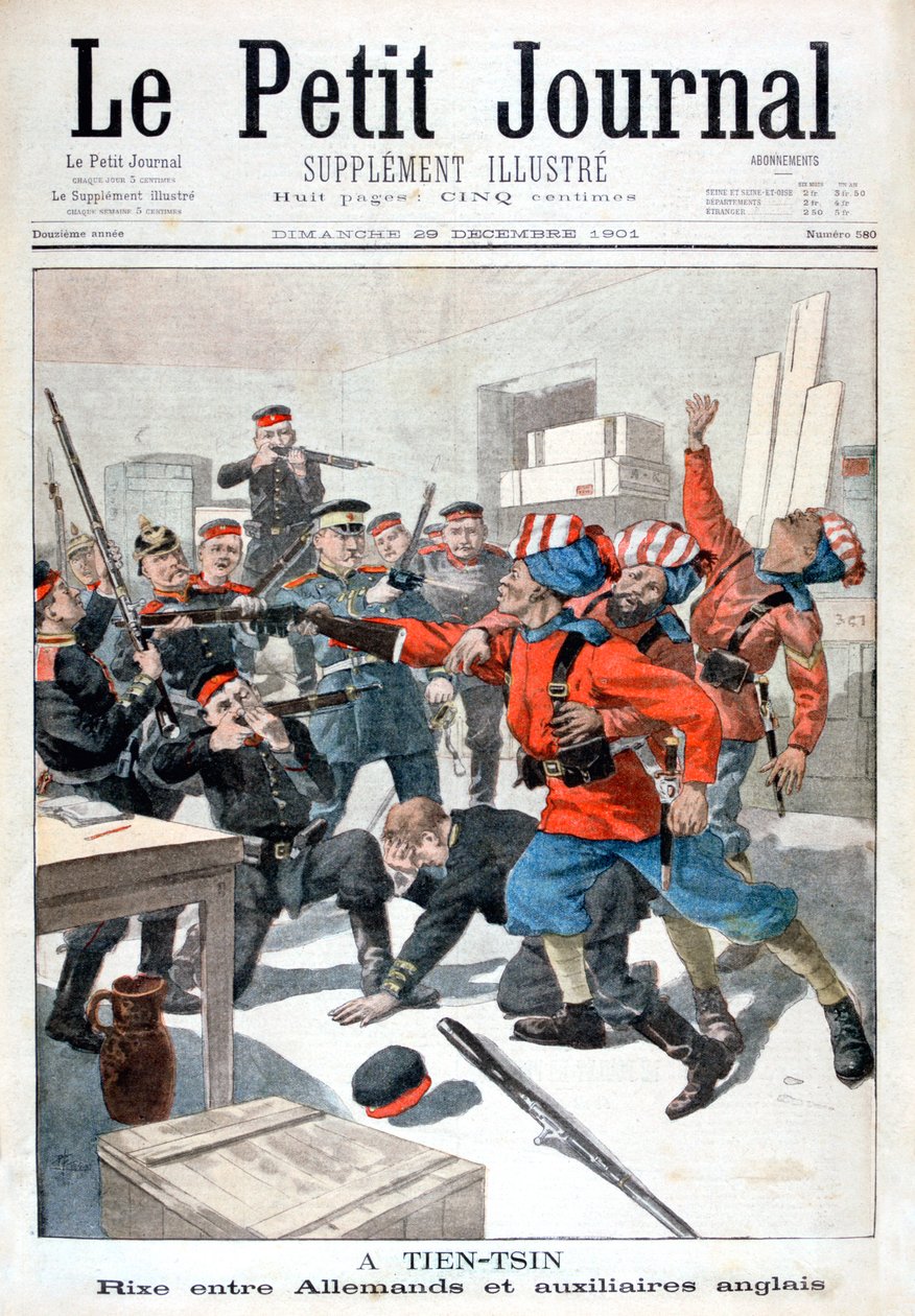 Incident entre les troupes allemandes et les auxiliaires britanniques, Tientsin, Chine, 1901 - Unbekannt