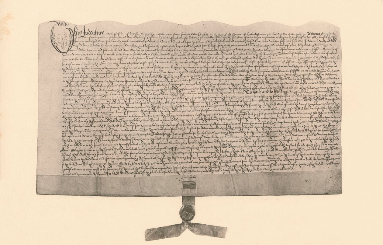 Acte de vente de terrain, signé par Guy Fawkes - Unbekannt