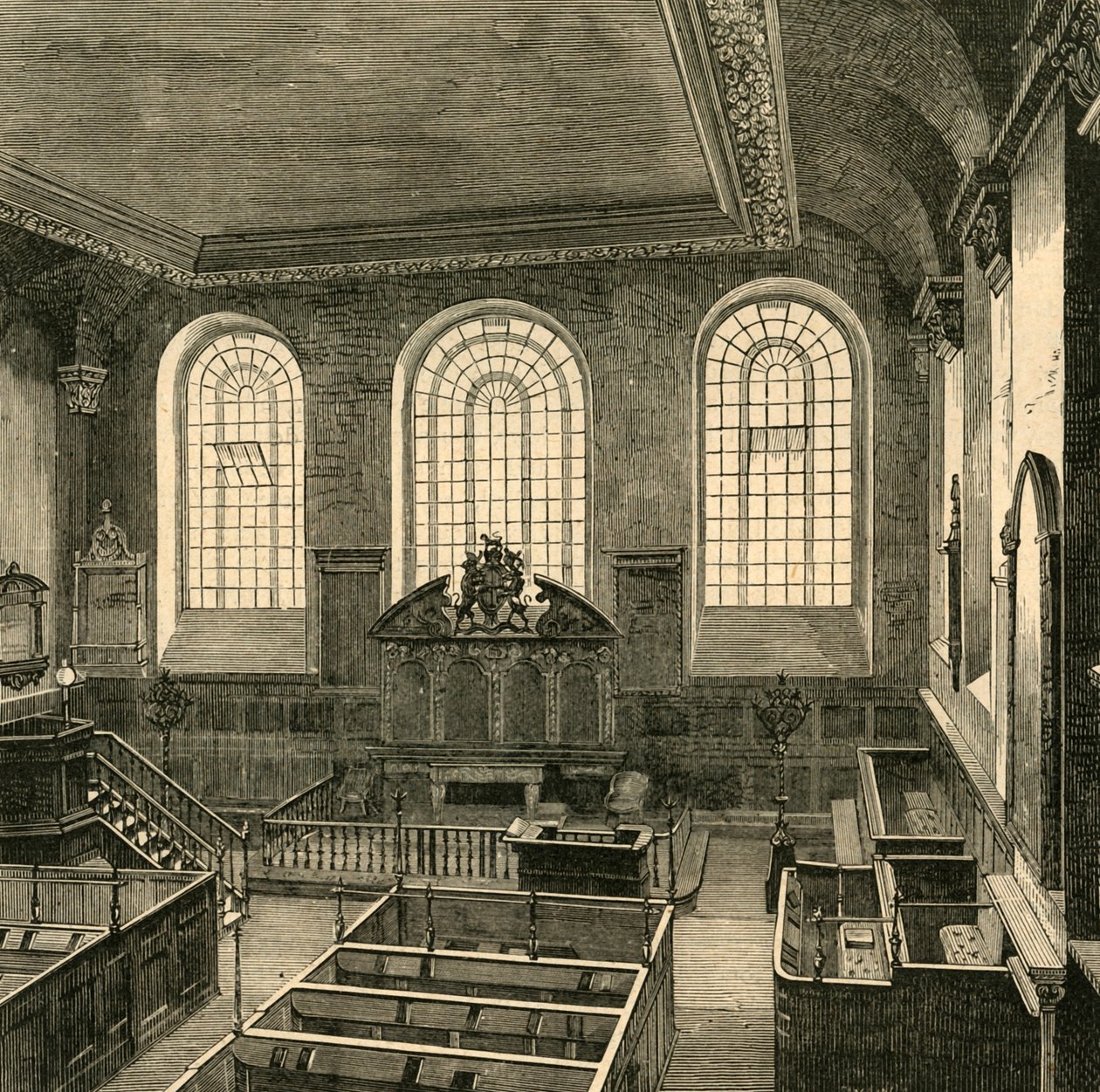 Intérieur de St. Michaels, Wood Street, 1876, 1897 - Unbekannt