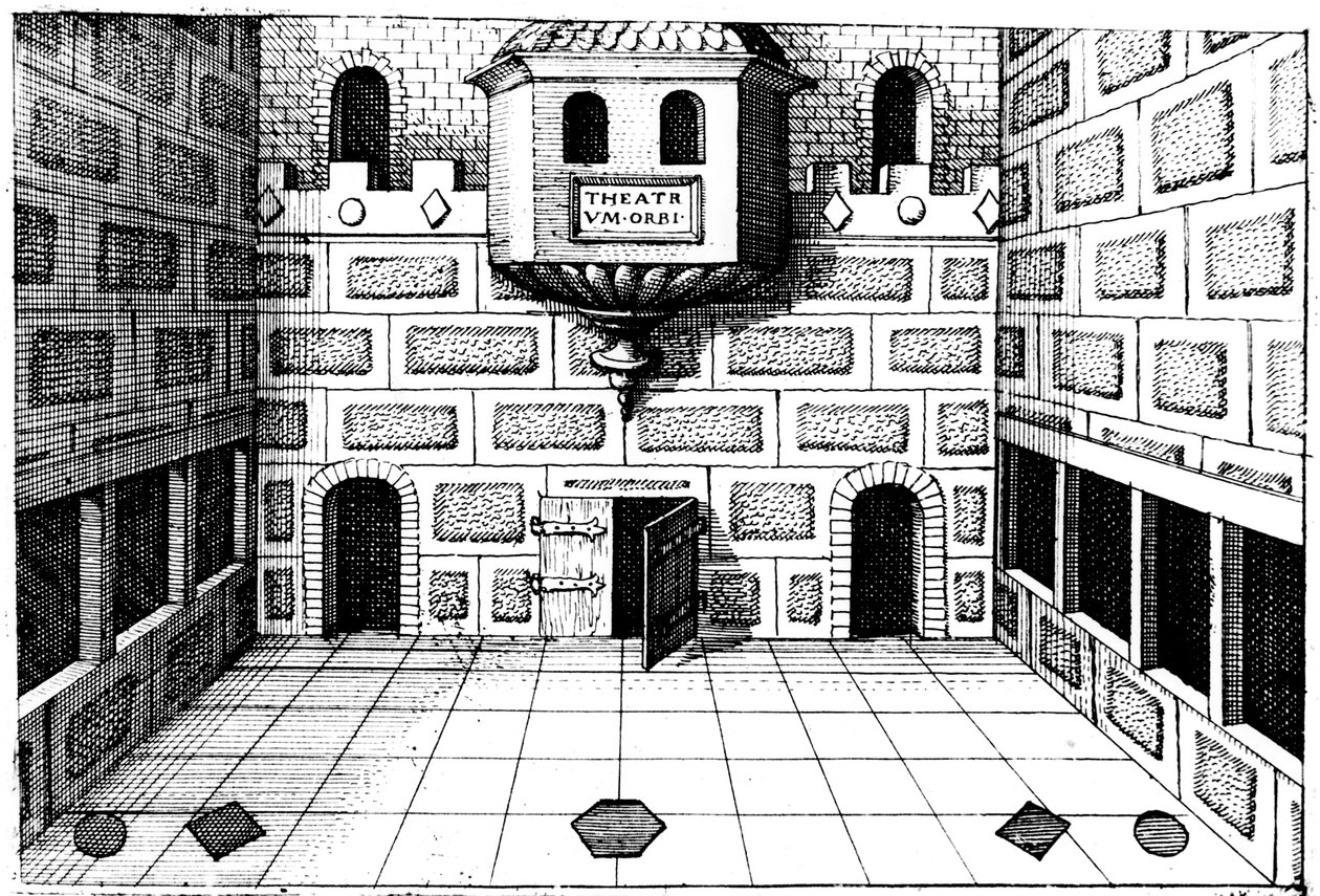 Intérieur du théâtre du Globe, Bankside, Londres, 1617-1619 - Unbekannt