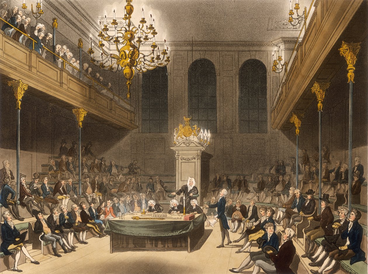 Intérieur de la Chambre des communes, Westminster, Londres, 1809 - Unbekannt