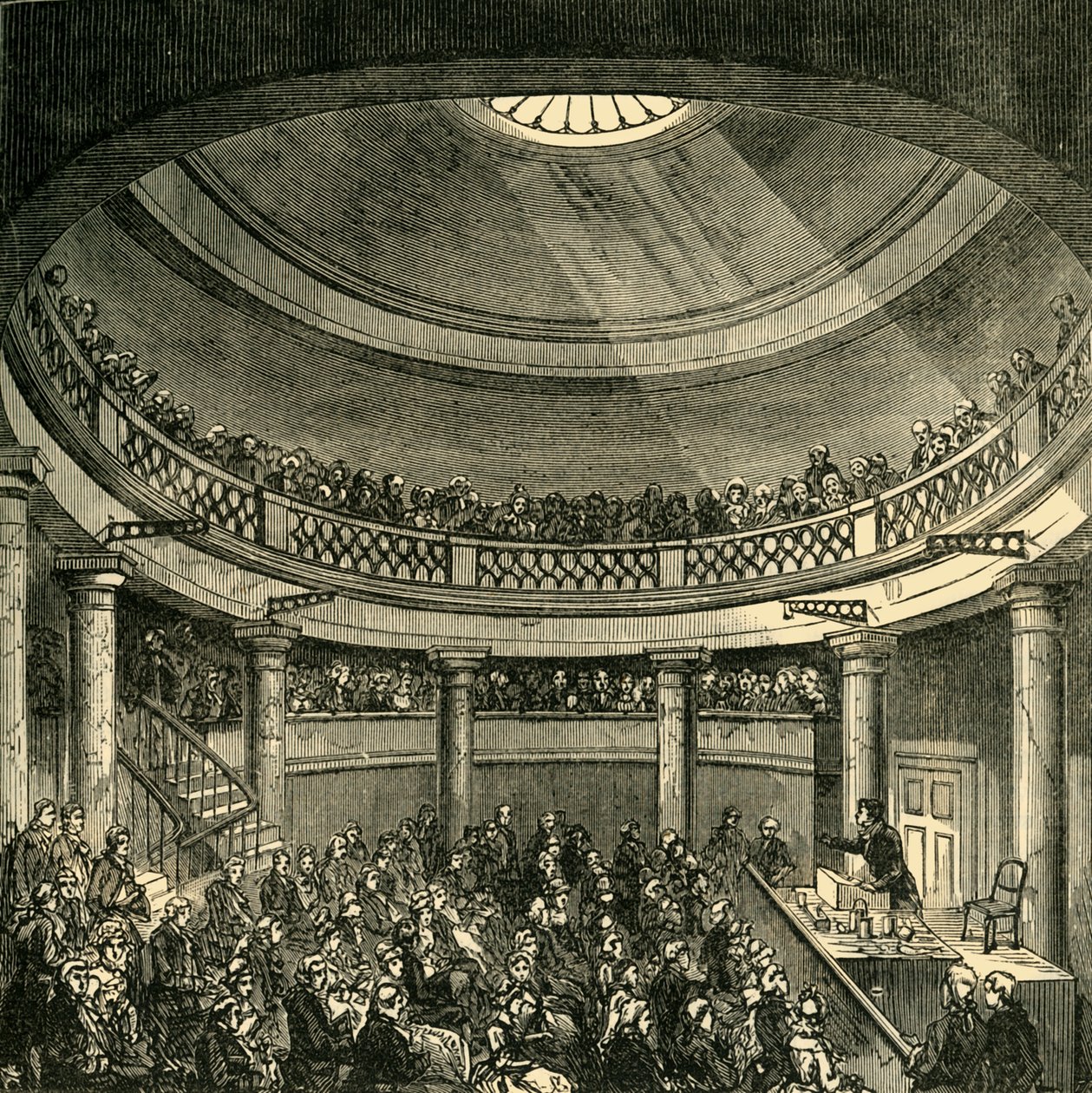 Intérieur de la Rotonde, Blackfriars Road, en 1820, vers 1878 - Unbekannt