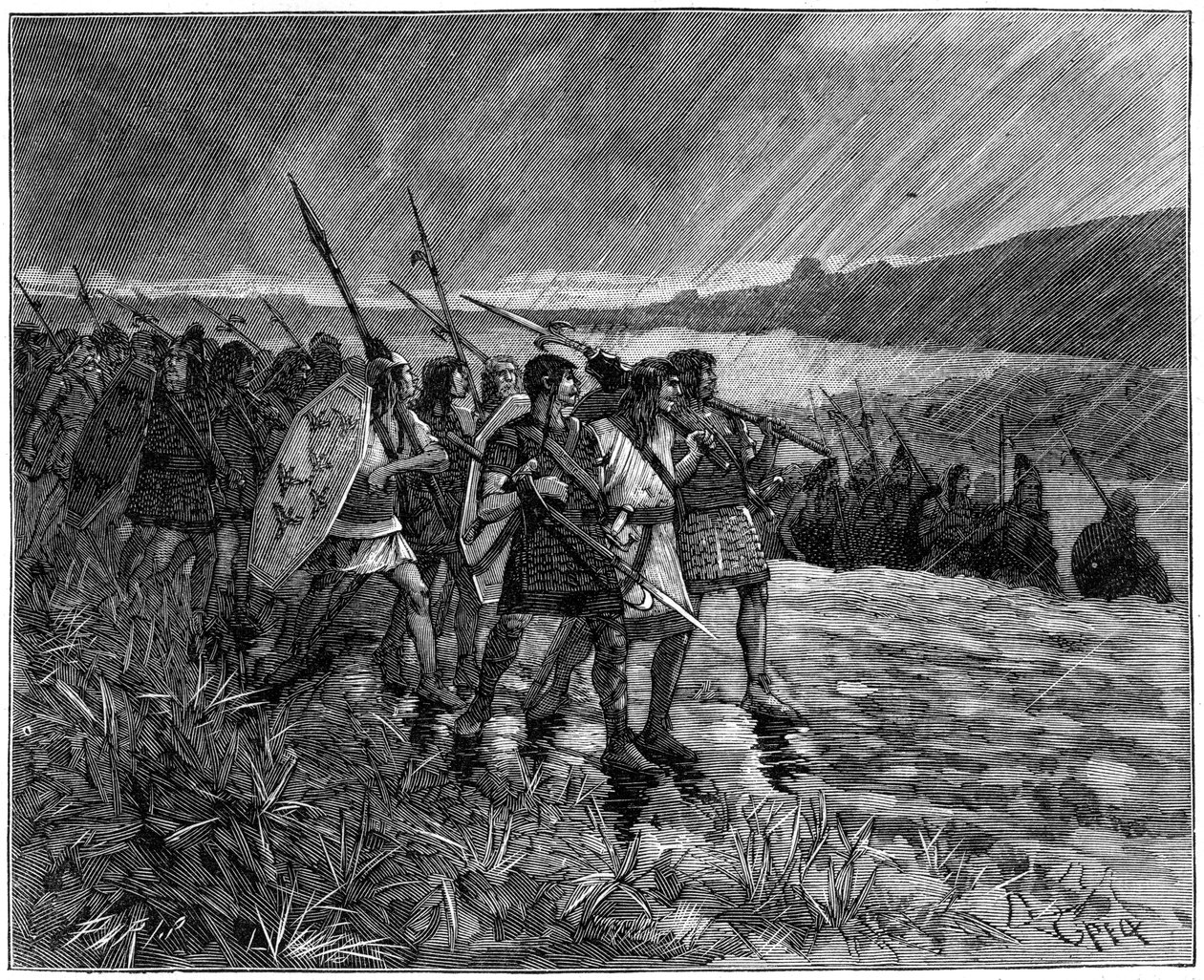 Invasion des Alains ou des Wisigoths, Gaule, début du 5e siècle, 1882-1884 - Unbekannt