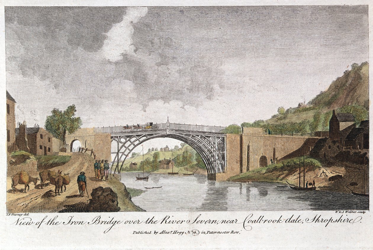 Pont de fer sur la Severn à Ironbridge, Coalbrookdale, Angleterre, construit en 1779 - Unbekannt