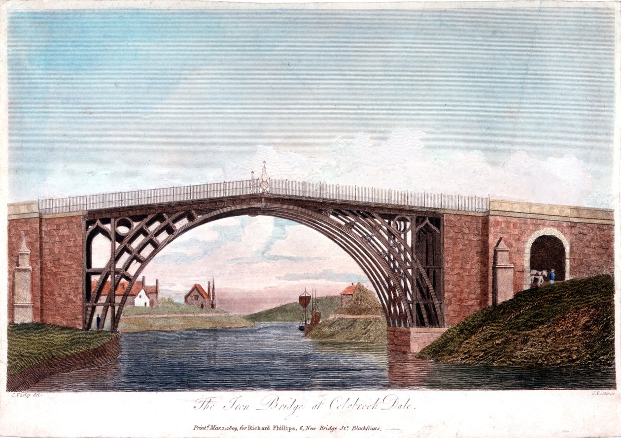 Pont en fer sur la Severn à Ironbridge, Coalbrookdale, Angleterre, construit en 1779 - Unbekannt