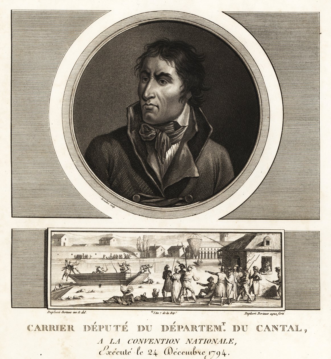 Jean-Baptiste Carrier, député du département du Cantal à la Convention nationale, guillotiné en 1794 - Unbekannt