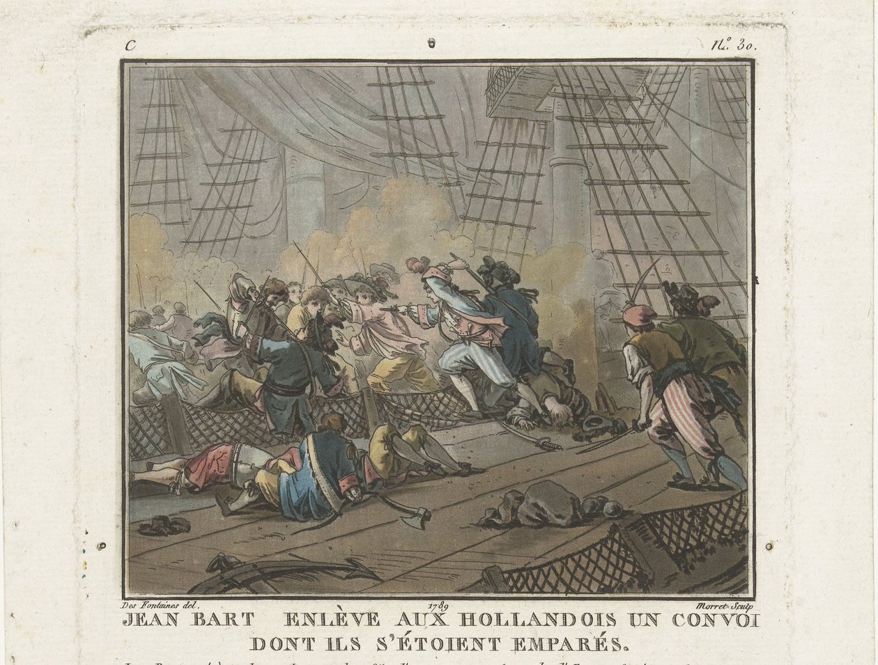 Jean Bart à la bataille de Texel le 29 juin 1694, 1789 - Unbekannt