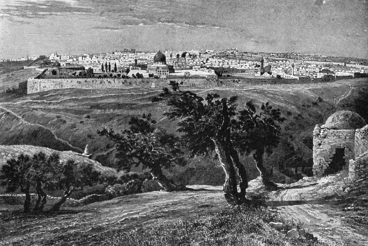 Jérusalem, depuis le Mont des Oliviers, 1902 - Unbekannt